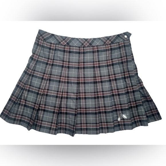 Beetlejuice Dresses & Skirts - Beetlejuice Astrid Gray Plaid Skirt Uniform Size XL Skort Pleated Women
